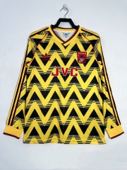 Retro Version 91-93  Arsenal Away Yellow LS Thailand Soccer Jersey AAA-811