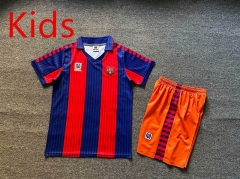 Retro Version 91-92 Barcelona Home Red Kid/Youth Soccer Uniform-7809