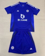 2024-25 Leicester City Home Blue Soccer Unifrom-AY