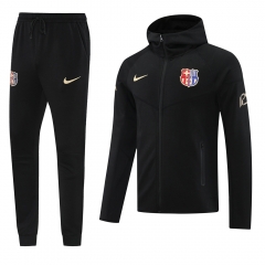2024-2025 Barcelona  Black Thailand Soccer Jacket Uniform With Hat-LH