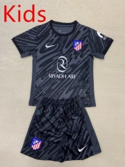 2024-25  Atlético Madrid Goalkeeper Black kids  Soccer Uniform-AY