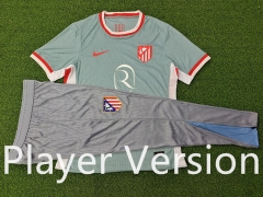 Player version 2024-25  Atletico Madrid Away Gray Thailand Soccer Tracksuit Uniform-9926