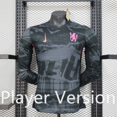 Player version24-25  Chelsea 2nd Away Black Thailand LS Soccer Jersey AAA-888