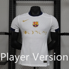 Player Version 2025-2026 Barcelona White  Thailand Soccer Jersey AAA-888