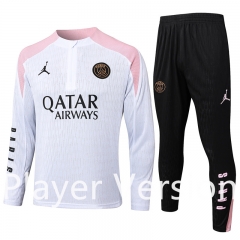 Player Version 2024-2025 Jordan Paris SG White Thailand Soccer Tracksuit -815