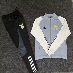 2024-25 Benfica Gray Thailand Soccer Jacket Uniform-5303