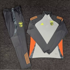 2024-25 Benfica Light Grey Thailand Soccer Tracksuit Uniform-5303