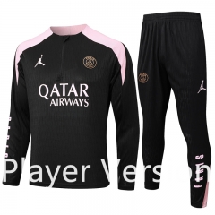 Player Version 2024-2025 Jordan Paris SG Black Thailand Soccer Tracksuit -815