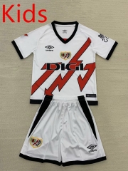 2024-25 Rayo Vallecano Home White Kids/Youth Soccer Uniform-AY