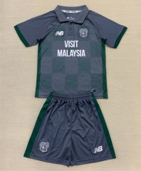 2024-25 Cardiff City Away Black Soccer Uniform-AY