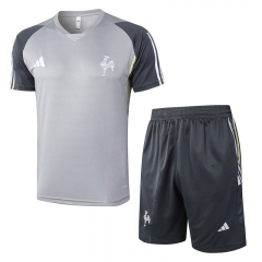 2024-2025 Atlético Mineiro Grey Thailand short Soccer Tracksuit-815