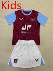 2024-25 Burnley Home Red Kids/Youth Soccer Uniform-AY