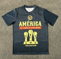 (S-4XL) 2024-2025 Champion Edition Club America Blue Thailand Soccer Jersey AAA-7810