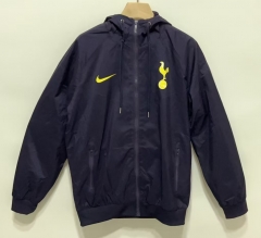 2024-2025 Tottenham Hotspur Blue Trench Coat With Hat -0255