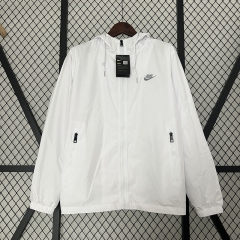 Nike White Thailand Trench Coats With Hat-0255