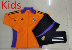2024-25 Real Madrid Orange Kids/Youth Soccer Jacket Uniform-815