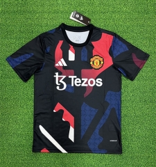 （s-4xl）2025-26 Manchester United Black Thailand Soccer Training Jersey-403