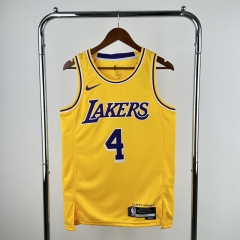 2023 Los Angeles Lakers Yellow #4 NBA Jersey-311