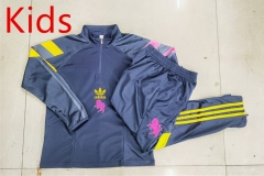 2024-2025 Juventus Blue Kids/Youth Soccer Tracksuit-815