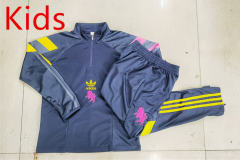 2024-2025 Juventus Blue Kids/Youth Soccer Tracksuit-815