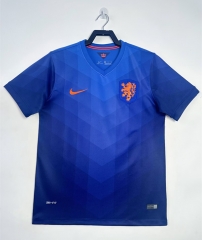 Retro Version 2014 Netherlands Away Blue Thailand Soccer Jersey AAA-811