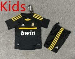 Retro Version 11-12 Real Madrid Away Black Kids/Youth Soccer Uniform-6748