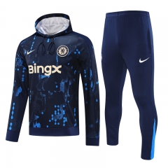 2024-25 Chelsea Cai Blue Thailand Soccer Tracksuit Uniform With Hat-418