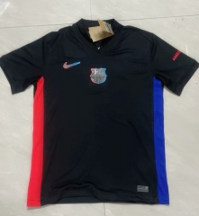 (S-4XL) (Without Sponsor) 2024-25 Barcelona Away Black Thailand Soccer Jersey AAA-9028