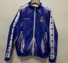 Retro Version 96-97 Real Madrid Purple&White Double-Sided Wear Thailand Trench Coats-0255