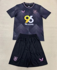 2024-25 Burnley Away Black&Gray Soccer Uniform-AY
