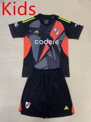 2024-2025 River Plate Goalkeeper Black Kids/Youth Soccer Unifrom-AY