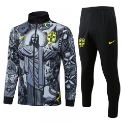 2024-2025 Brazil Black Thailand Soccer Jacket Uniform-815
