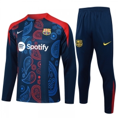 2024-2025 Barcelona Royal Blue Thailand Soccer Tracksuit-815