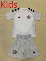 2024-25 Leicester City 2nd Away Grey Kids/Youth Soccer Uniform-AY