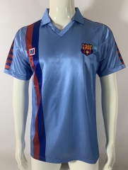 Retro Version 85-91 Barcelona Away Blue Thailand Soccer Jersey AAA-503