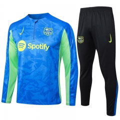 2024-2025 Barcelona Cai Blue Thailand Soccer Tracksuit-815