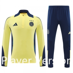 Player version 2024-25 Ajax  Light  Yellow Thailand Soccer Tracksuit -4627