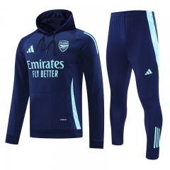 2024-25 Arsenal Blue Thailand Soccer Tracksuit Uniform With Hat-815