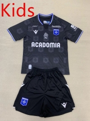 2024-2025  AJ Auxerre Away Black Soccer Uniform-AY