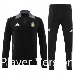 Player version 2024-2025 Al-Nassr FC Black Thailand Soccer Tracksuit-4627