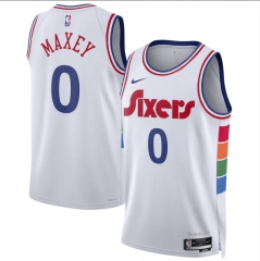 2025 City Version  Philadelphia 76ers White #0 NBA Jersey-311