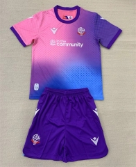 2024-2025 Bolton Wanderers F.C 2nd Away Pink&Purple Soccer Uniform-AY