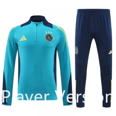 Player version 2024-25 Ajax Blue Thailand Soccer Tracksuit -4627