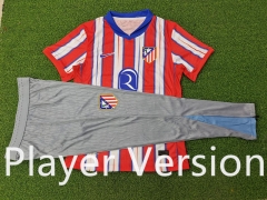 Player version 2024-25  Atletico Madrid Home White&Red Thailand Soccer Tracksuit Uniform-9926