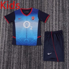 Retro Version 02-04 Arsenal Away Blue Kids/Youth Soccer Uniform-6748