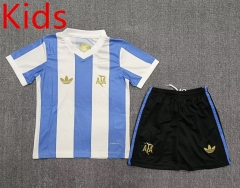 50th Commemorative Edition Argentina Blue&White Kids/Youth Soccer Uniform-2353