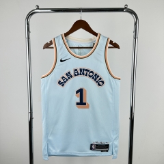 2025 city version San Antonio Spurs White #1 NBA Jersey-311