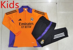 2024-2025 Real Madrid Orange Kids/Youth Soccer Tracksuit-815