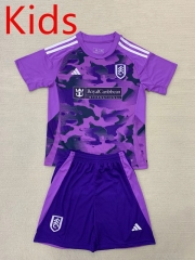 2024-2025 Fulham 2nd Away Purple Kids/Youth Soccer Uniform-AY