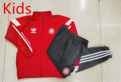2024-25 Retro version Bayern München Red Kids/Youth Soccer Jacket Uniform-815
